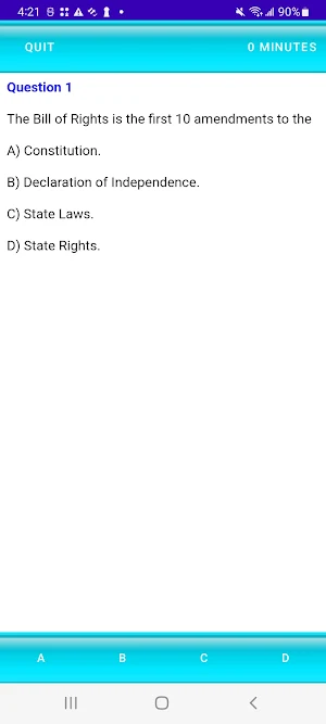 Test Exam Citizenship Review Screenshot 3