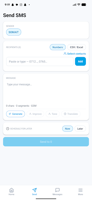 BulkSMS - TZ Screenshot 0