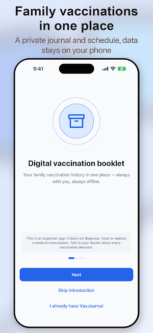 VaxJournal: Family Vaccines Screenshot 0