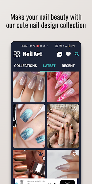 Metallic Gradient Nail Design Screenshot 3
