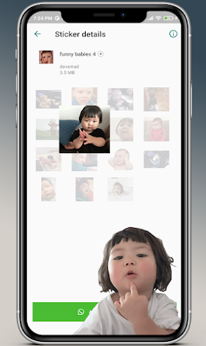 Animated Cute & Funny Babies WAStickerApps Screenshot 2