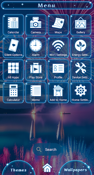 Dreamy Fireworks Theme +HOME Screenshot 1