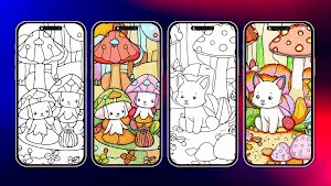Mushroom Coloring for Adults Screenshot 0