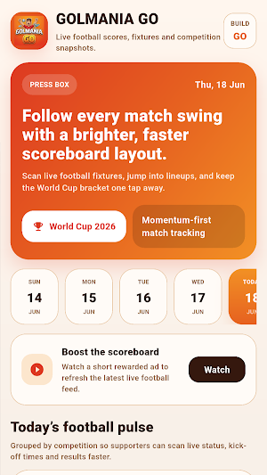 Golmania GO - Live Scores Screenshot 0