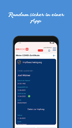 CHMedic Gesundheitsapp Screenshot 2