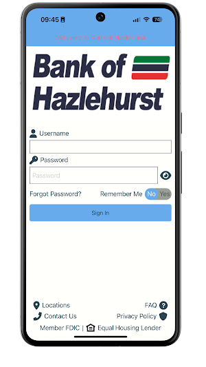 Bank of Hazlehurst i2Mobile Screenshot 0