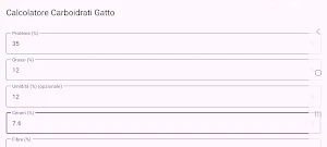 Calcolatore carboidrati Felino Screenshot 0