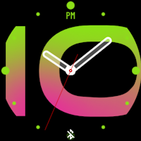 Hybrid Green Pink Watch Face
