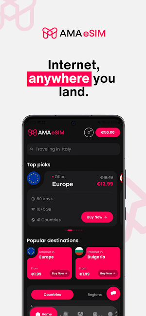AMA eSIM: Travel eSIM Screenshot 0