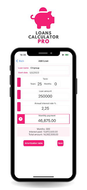 Loans Calculator Pro Screenshot 0