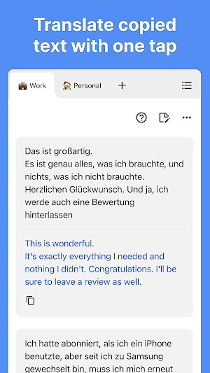 ClipTranslate - One Tap Trans Screenshot 1