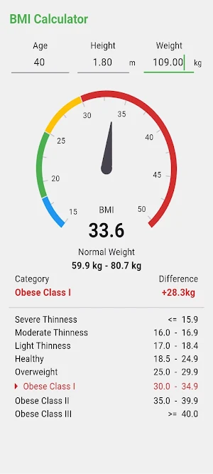 BMI Calculator Screenshot 3