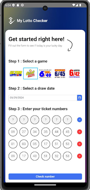 My Lotto Checker Screenshot 1