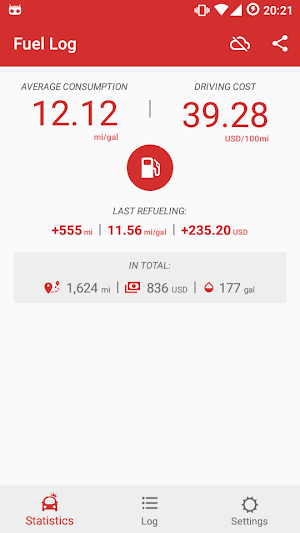 Car Fuel Log - Mileage tracker Screenshot 0
