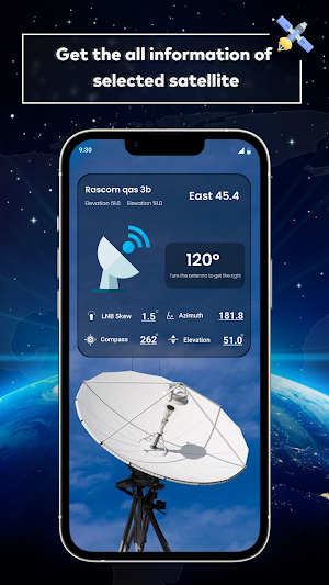 Sat Finder: Align Tv Antenna Screenshot 2