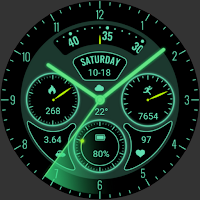 Glow Green Field Analog Watch