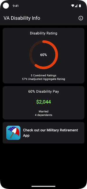 VA Disability Pay Calculator Screenshot 3