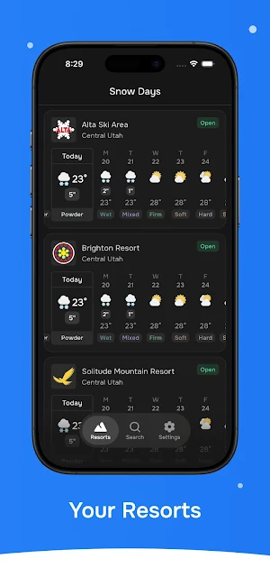 Snow Days - Ski Forecast Screenshot 2