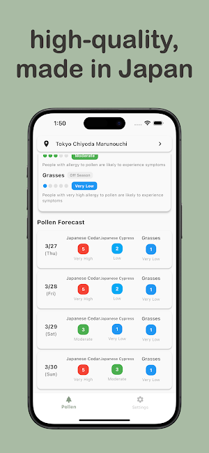 The Pollen Forecast Checker Screenshot 2