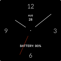 Black Clean Analog Watch Face
