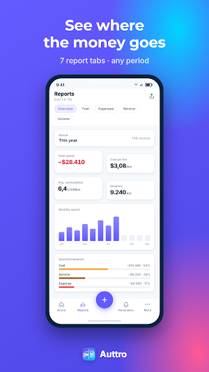 Auttro: Car Expense Tracker Screenshot 2