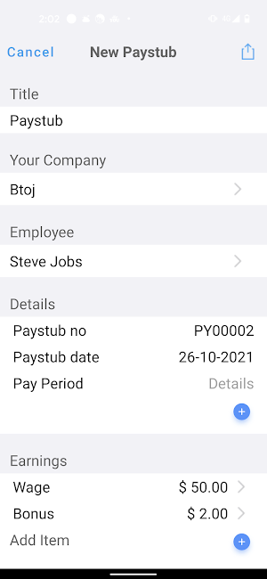 Paystub Maker Screenshot 1