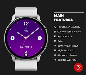 Violet Analogue Watch Face Screenshot 1