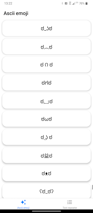 Ascii emoji & Text repater Screenshot 0