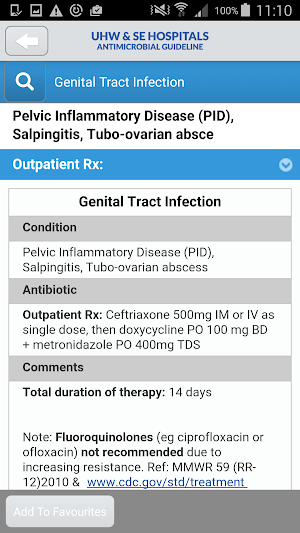 UHW Antimicrobial Guidelines Screenshot 0