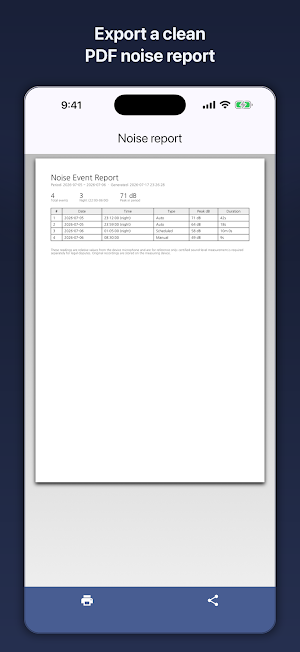 NoiseProof: dB Meter & Log Screenshot 2
