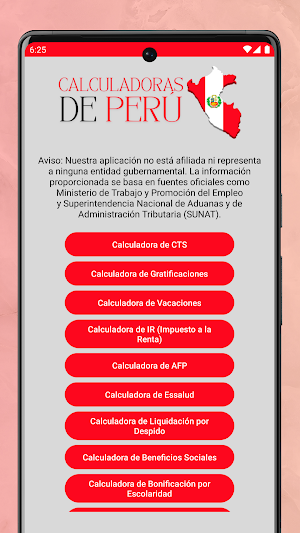 Calculadoras de Perú Screenshot 0