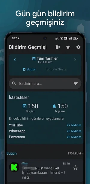 Bildirim Geçmişi - Türkçe Screenshot 2