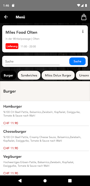 Miles Food Screenshot 1