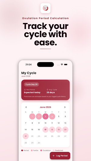 Ovulation Period Calculation Screenshot 0