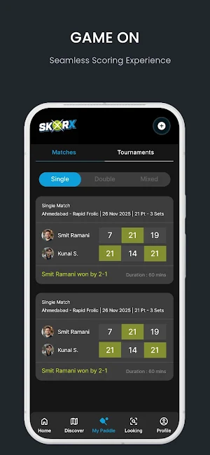 SKORX: Pickleball Scoring App Screenshot 3