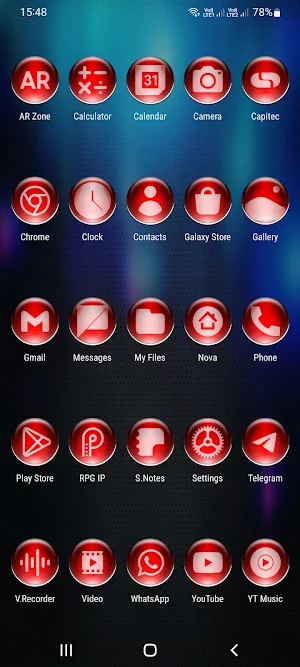 Red Pixl Glass Icon Pack Screenshot 1