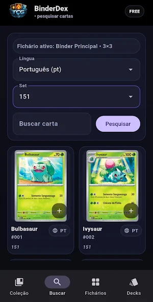TCG BinderDex Screenshot 1