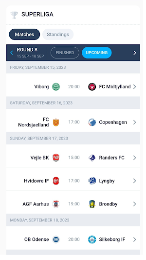 Danish League LiveScores Screenshot 1
