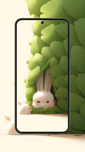 Kawaii Rabbit Wallpaper HD 4K Screenshot 3
