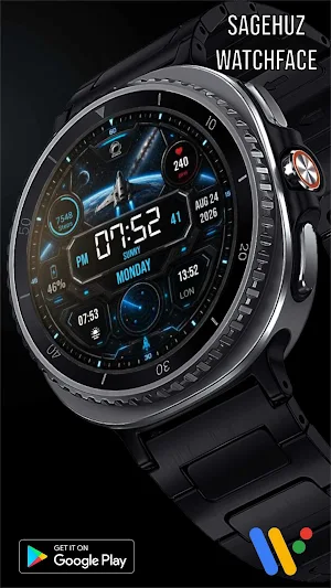 A135 SpaceShip Watchface Screenshot 0