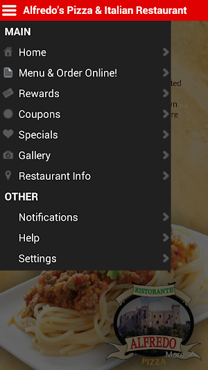 Alfredo's Italian Restaurant Screenshot 1