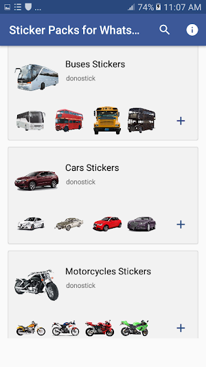 Vehicle Stickers for WhatsApp - WAStickerApps Pack Screenshot 1