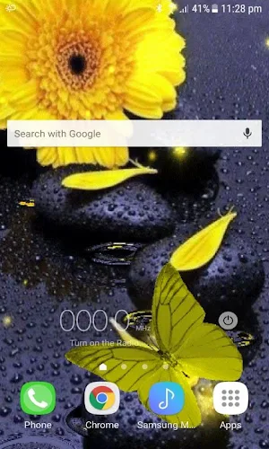 Yellow Butterfly Live Wallpaper Screenshot 0