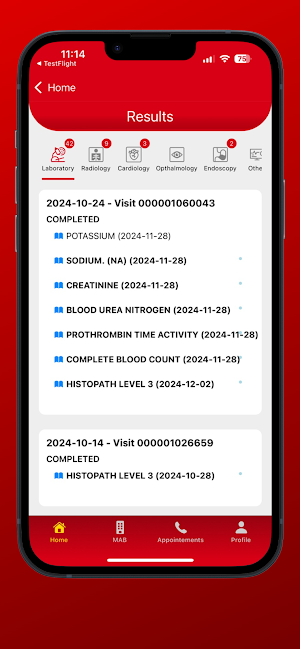 CSMC Care Connect Screenshot 2