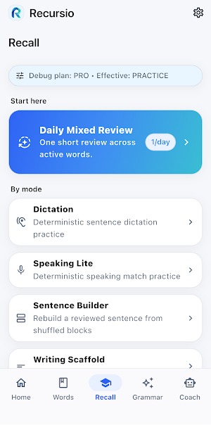Recursio: Learn English Screenshot 2