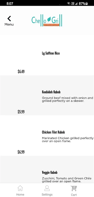 Chello Grill Screenshot 2