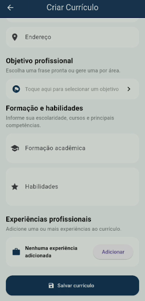 Currículo Fácil: Gerador de CV Screenshot 2