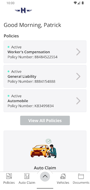 Holden & Company Insurance Screenshot 1
