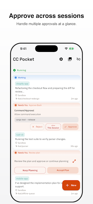 CC Pocket: Codex & Claude Screenshot 2