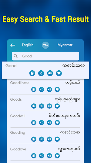 English - Myanmar Dictionary with Synonyms Screenshot 2